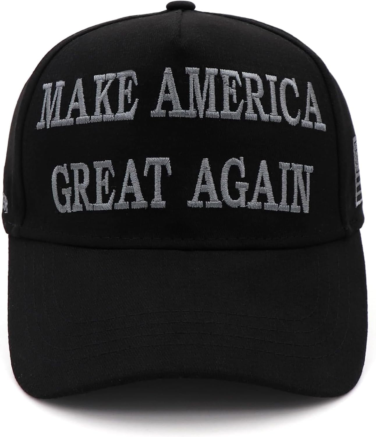 Trump 2024 45-47 MAGA Hat Make America Great Again Donald Trump Slogan with USA Flag Baseball Cap, Black-Gray