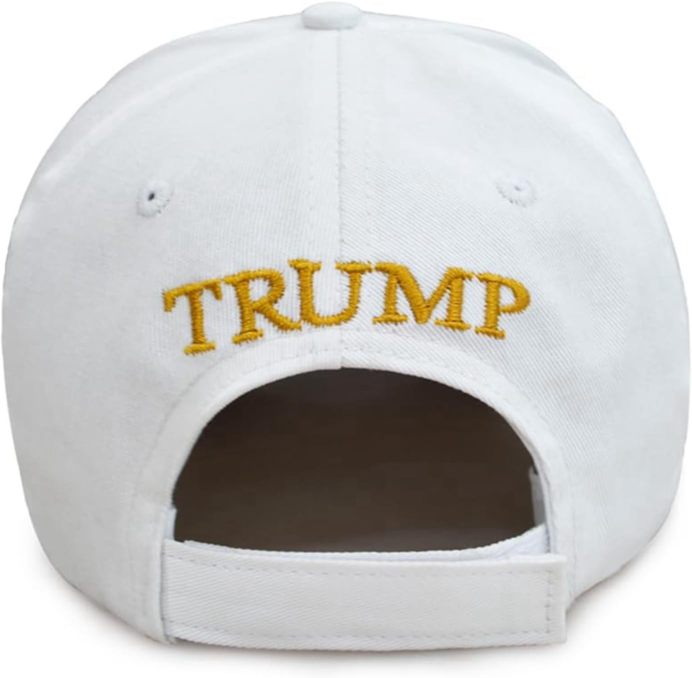 Trump 2024 45-47 MAGA Hat Make America Great Again Donald Trump Slogan with USA Flag Baseball Cap, White-Gold