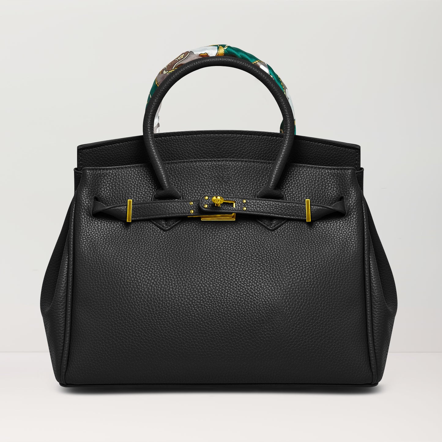 Women's Handbags Platinum Lychee Leather Tote Bags Tailored for the Fashion, Black