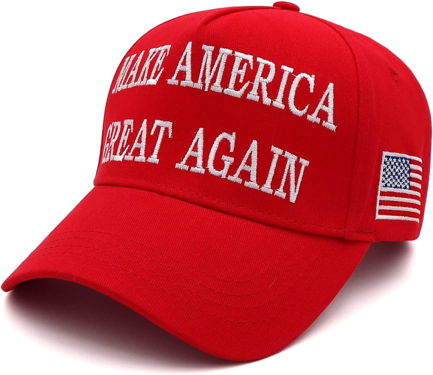 Trump 2024 45-47 MAGA Hat Make America Great Again Donald Trump Slogan with USA Flag Baseball Cap, Red