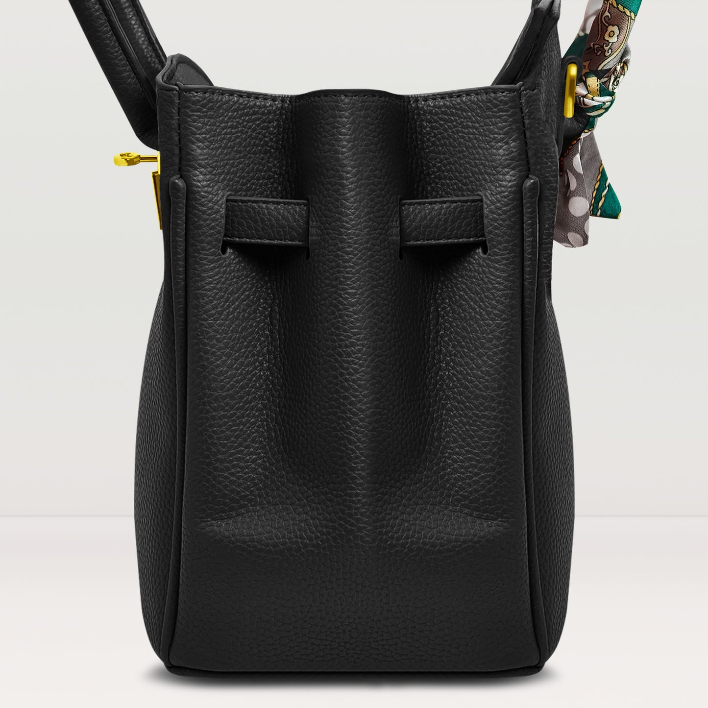 Women's Handbags Platinum Lychee Leather Tote Bags Tailored for the Fashion, Black