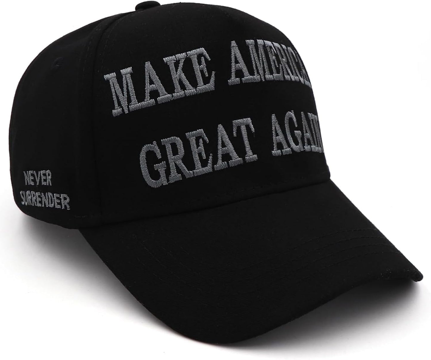 Trump 2024 45-47 MAGA Hat Make America Great Again Donald Trump Slogan with USA Flag Baseball Cap, Black-Gray