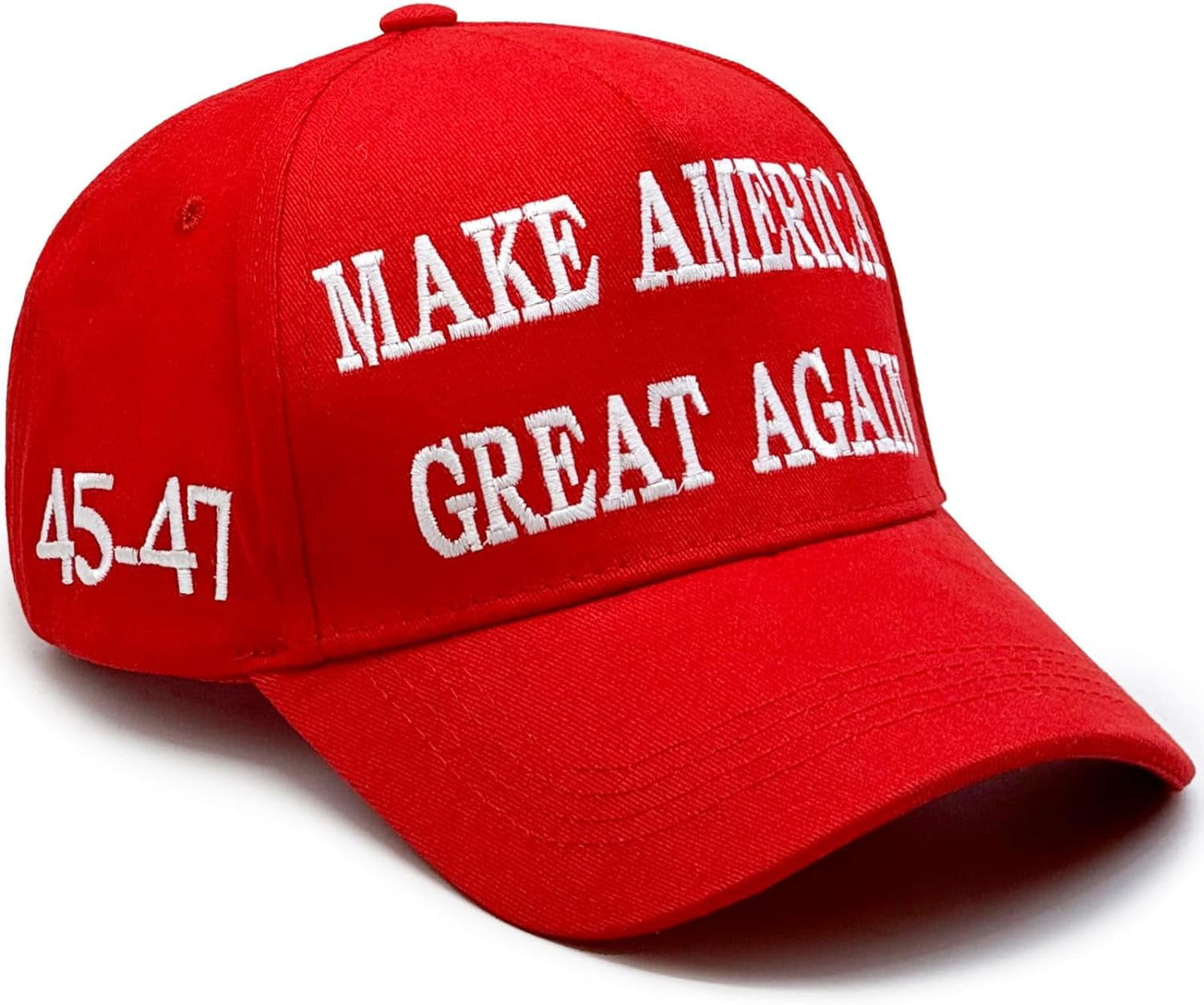 Trump 2024 45-47 MAGA Hat Make America Great Again Donald Trump Slogan with USA Flag Baseball Cap, Red