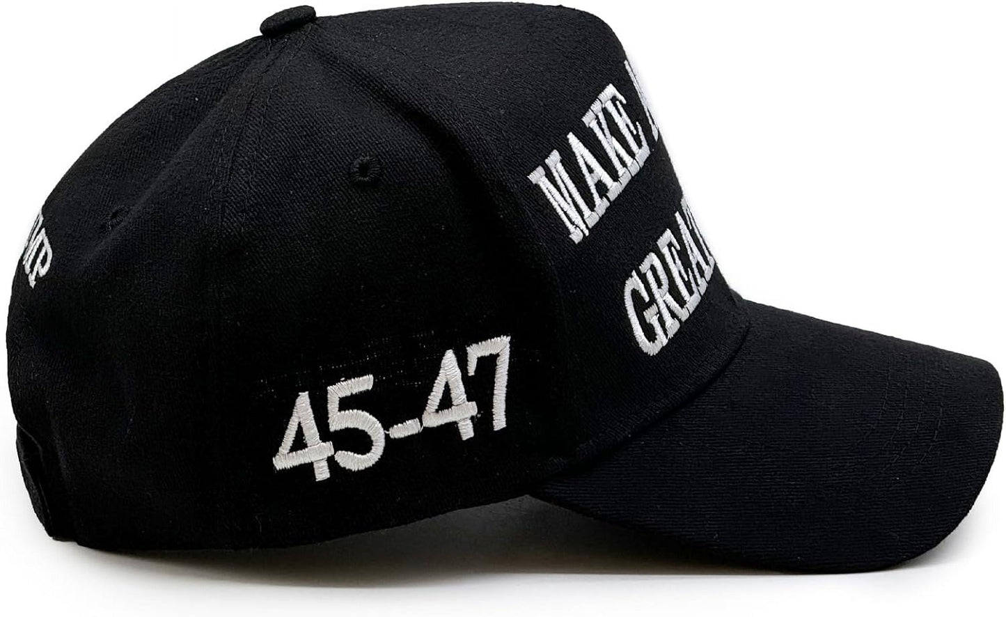 Trump 2024 45-47 MAGA Hat Make America Great Again Donald Trump Slogan with USA Flag Baseball Cap, Black