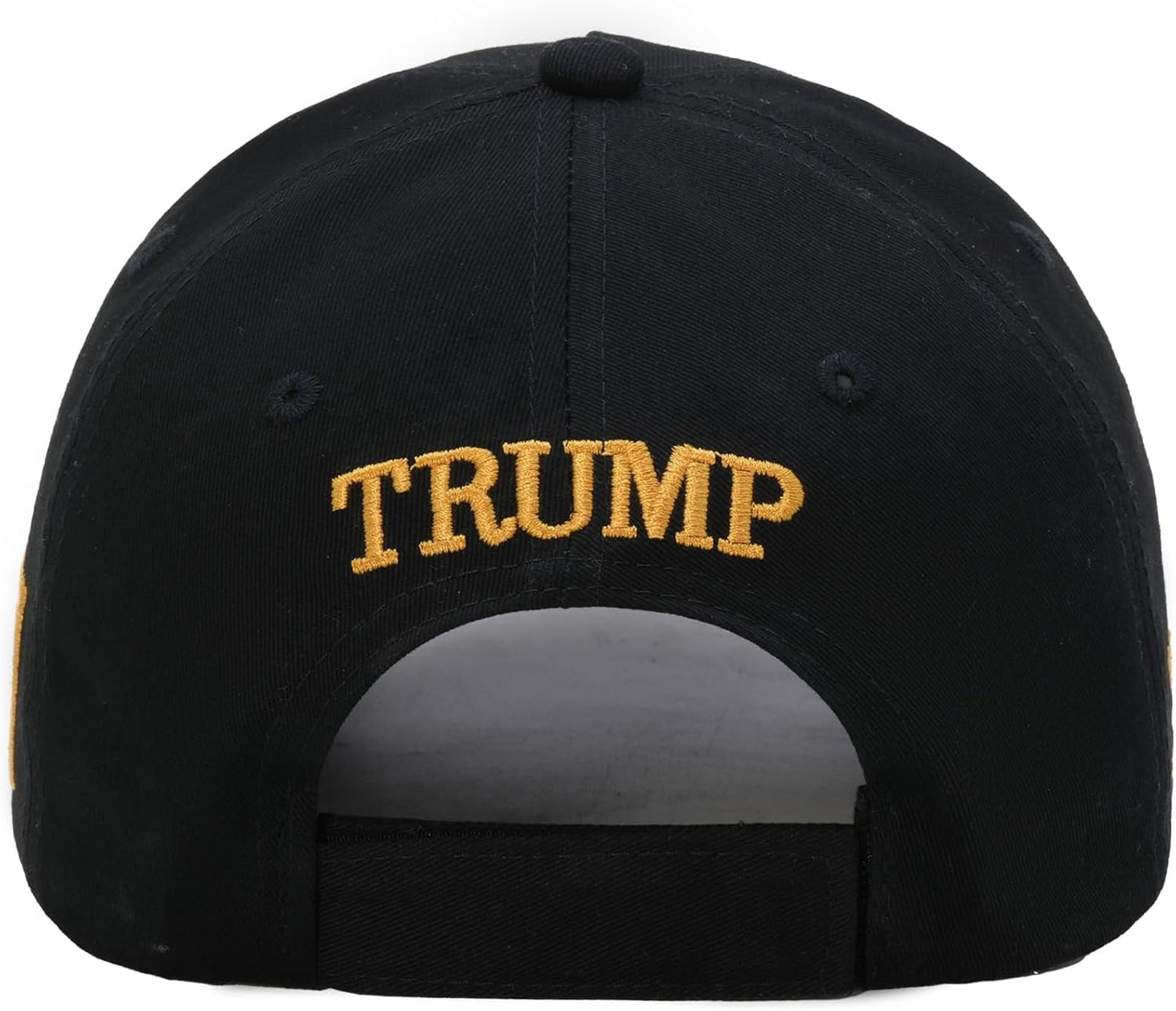 Trump 2024 45-47 MAGA Hat Make America Great Again Donald Trump Slogan with USA Flag Baseball Cap, Black-Gold