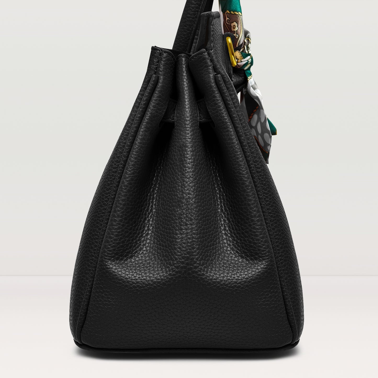 Women's Handbags Platinum Lychee Leather Tote Bags Tailored for the Fashion, Black